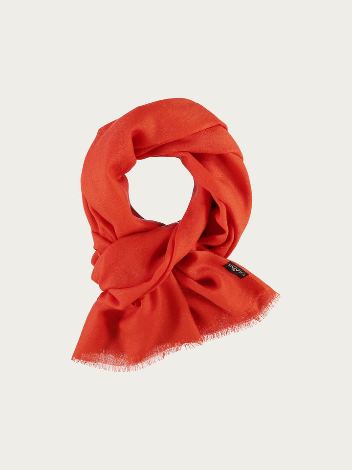 Einfarbiger Schal aus reiner Wolle