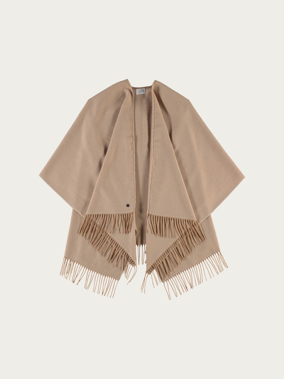 Einfarbiger Poncho aus reinem Polyacryl