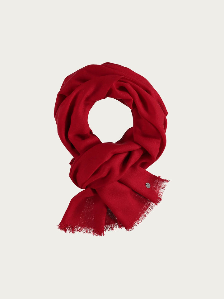 Einfarbiger Schal aus reiner Wolle