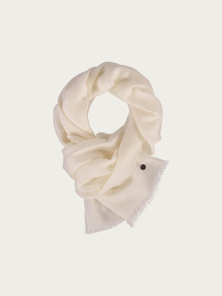 Einfarbiger Schal aus reiner Wolle