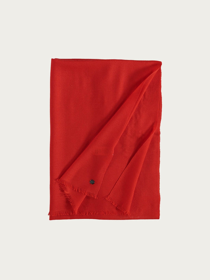 Einfarbiger Schal aus reiner Wolle