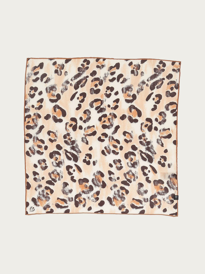 Nickituch aus reiner Seide mit Animal Print