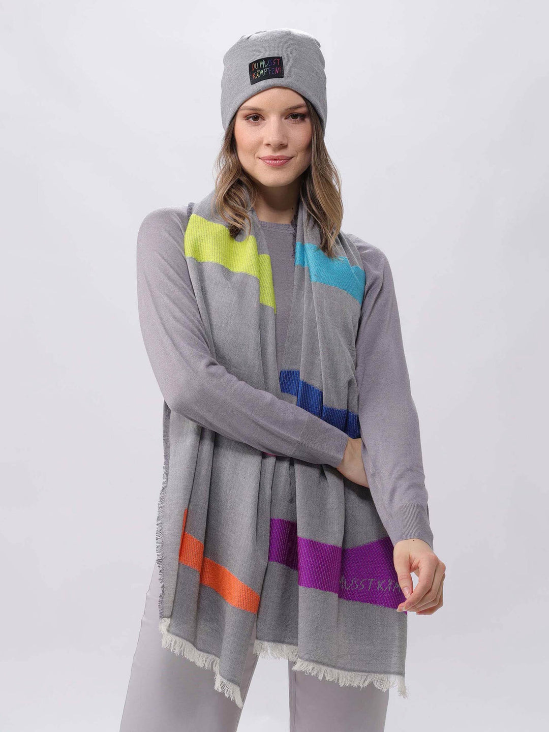 Strickmütze mit Aufnäher DU MUSST KÄMPFEN!