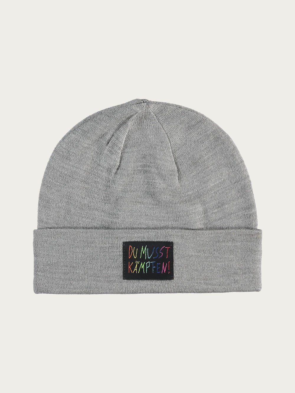 Strickmütze mit Aufnäher DU MUSST KÄMPFEN!