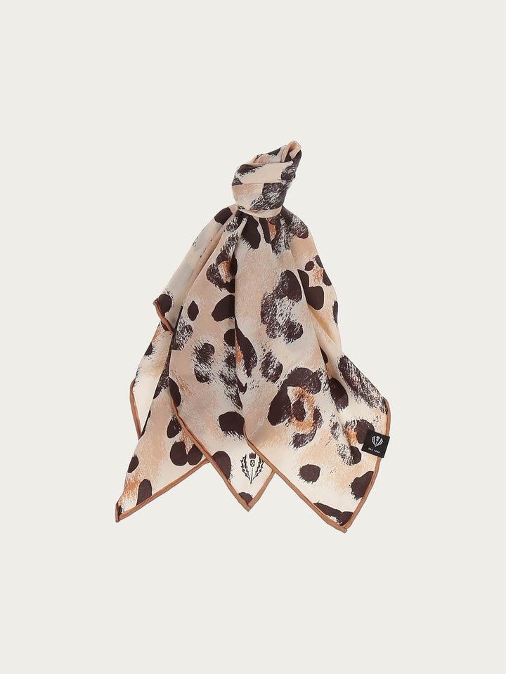 Nickituch aus reiner Seide mit Animal Print