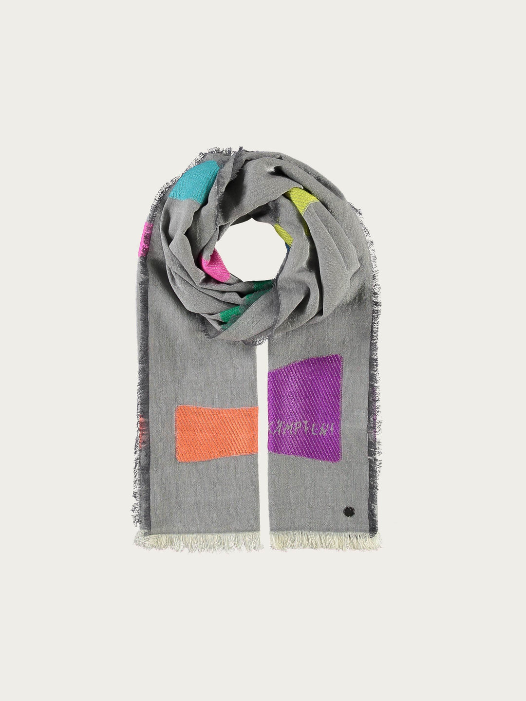 Stola DU MUSST KÄMPFEN! mit Regenbogen-Streifen aus Baumwolle