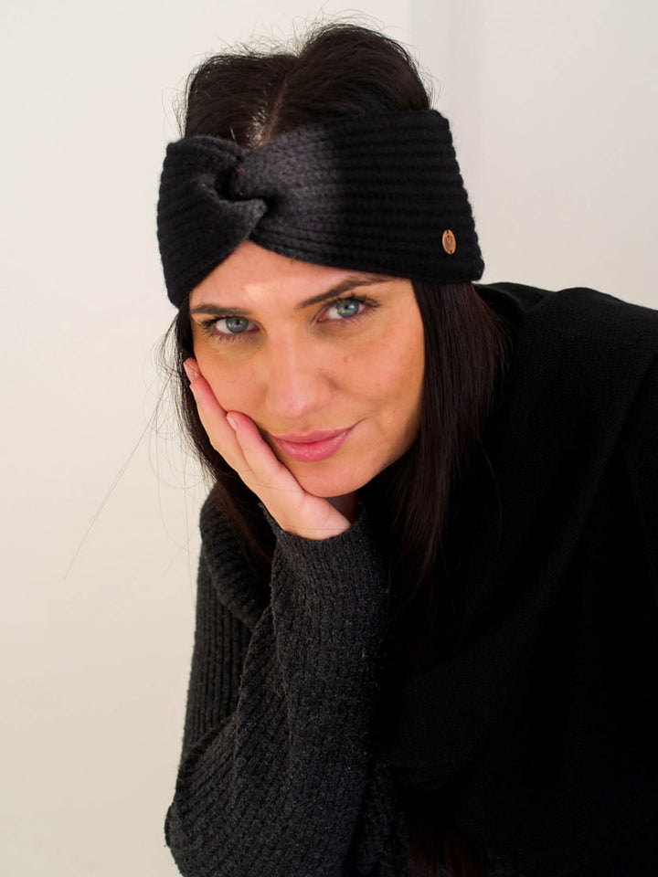 Grobstrick-Stirnband aus reinem Kaschmir