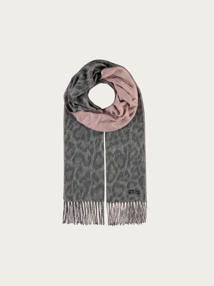 Cashmink-Schal mit Leo-Design und zwei unterschiedlichen Seiten