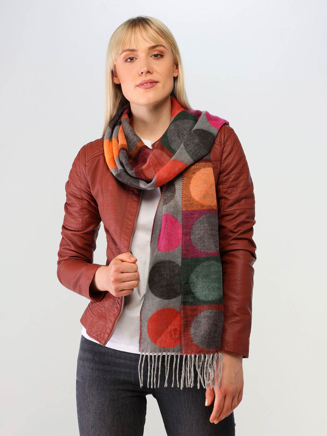 Cashmink-Schal mit großen Punkten