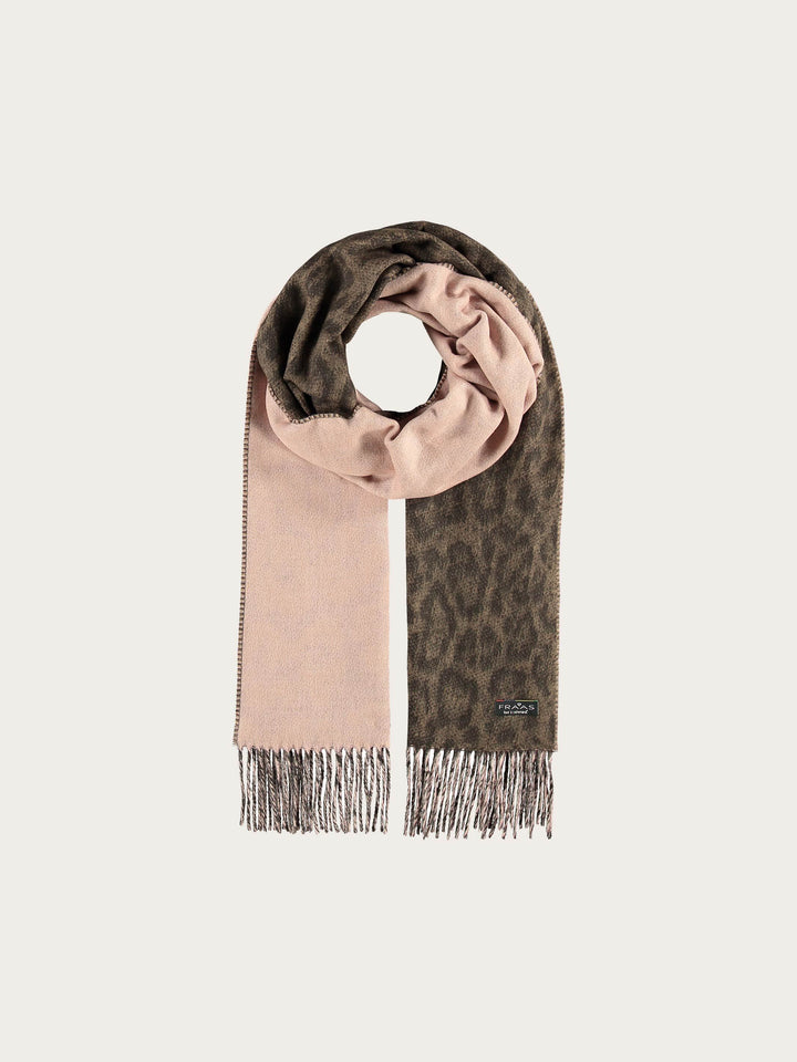 Cashmink-Schal mit Leo-Design und zwei unterschiedlichen Seiten