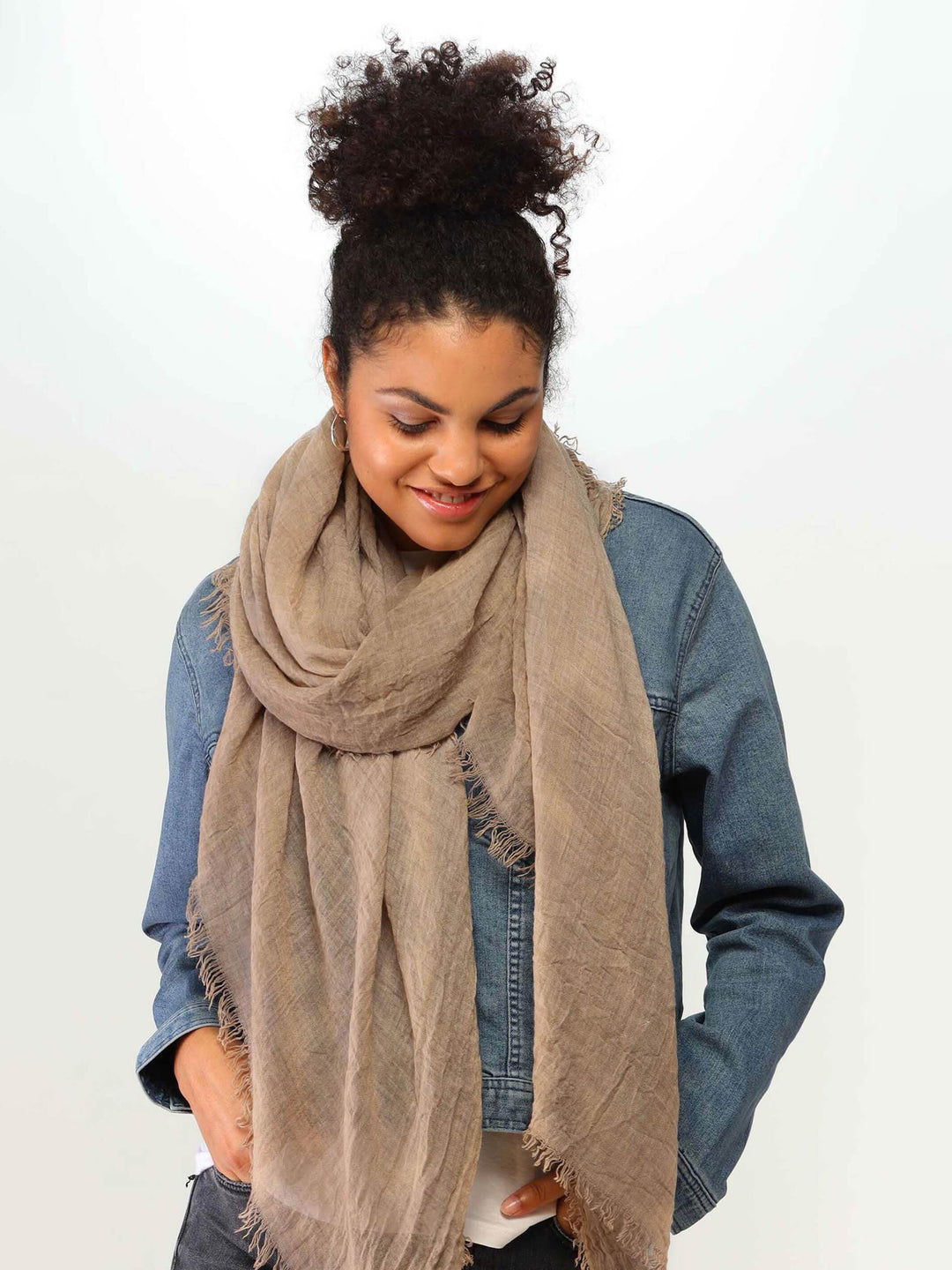 Einfarbige Stola in Viskosemischung