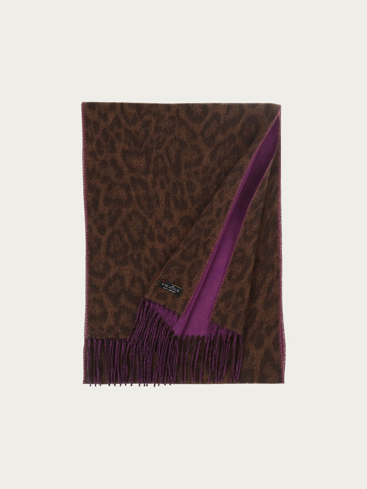 Cashmink-Schal mit Leo-Design und zwei unterschiedlichen Seiten