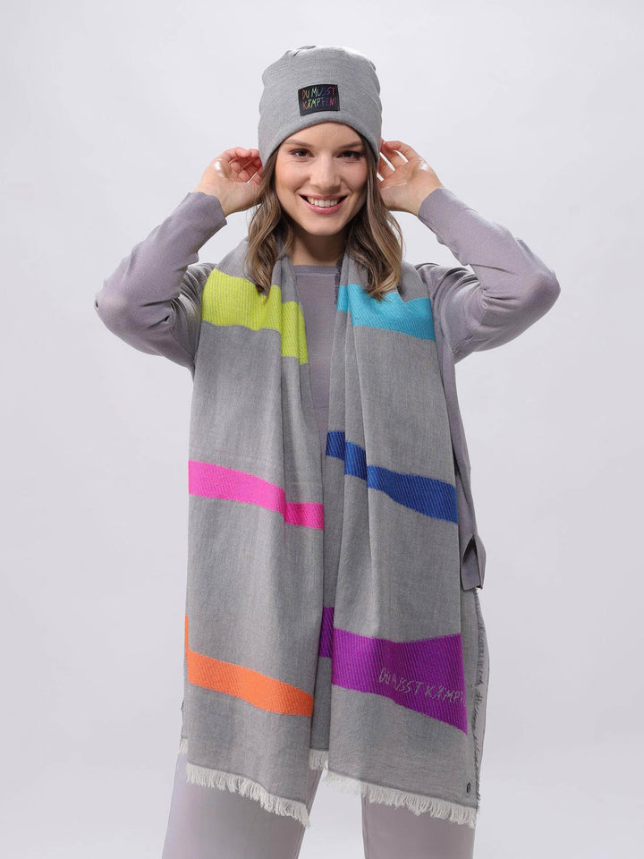 Strickmütze mit Aufnäher DU MUSST KÄMPFEN!