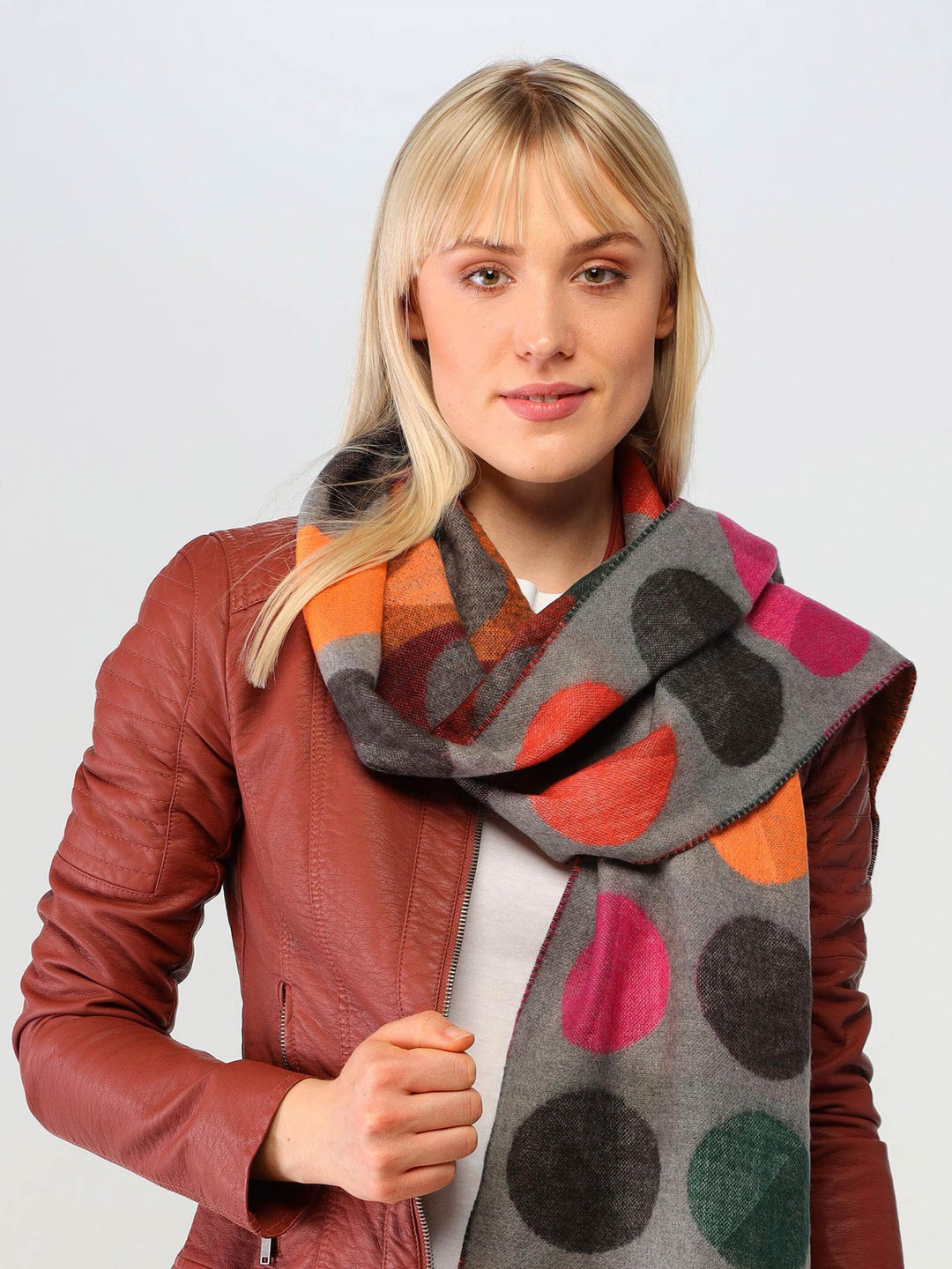 Cashmink-Schal mit großen Punkten