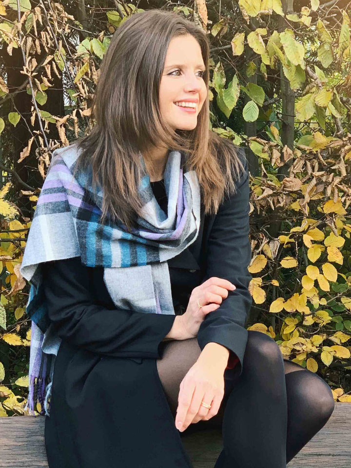 Kaschmir Schal mit FRAAS Plaid Karo