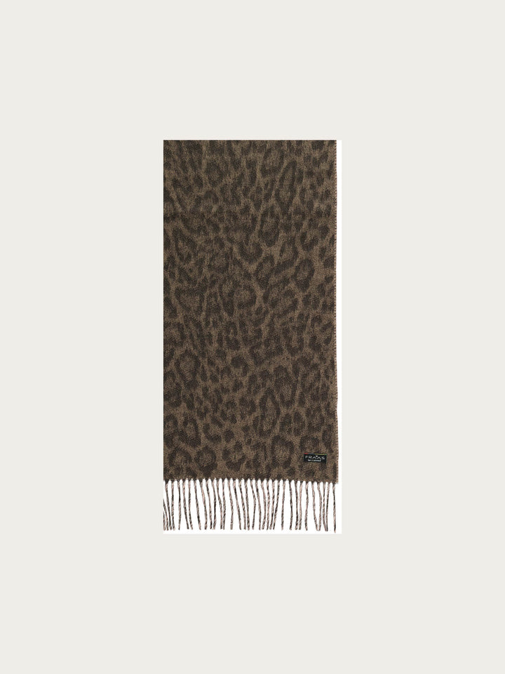Cashmink-Schal mit Leo-Design und zwei unterschiedlichen Seiten