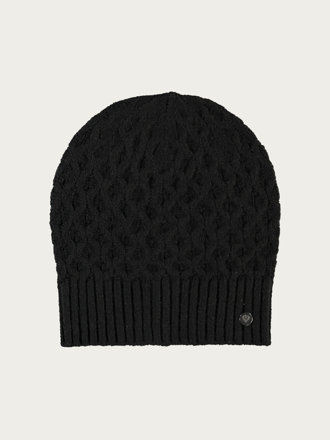 Strickmütze mit 3D-Effekt in Wollmischung