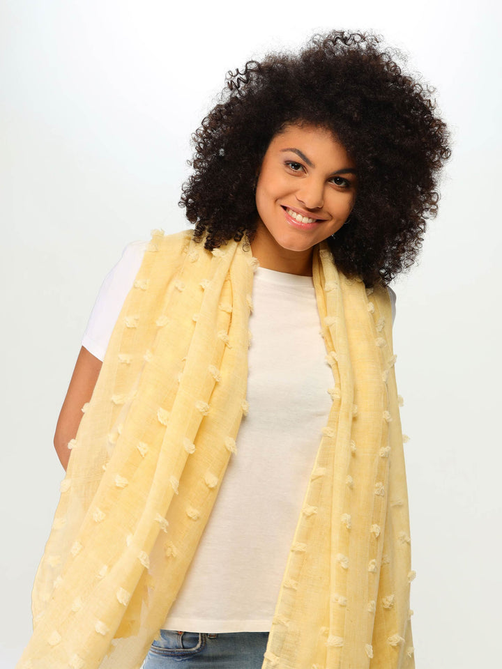 Fil Coupé Stola mit Quadraten