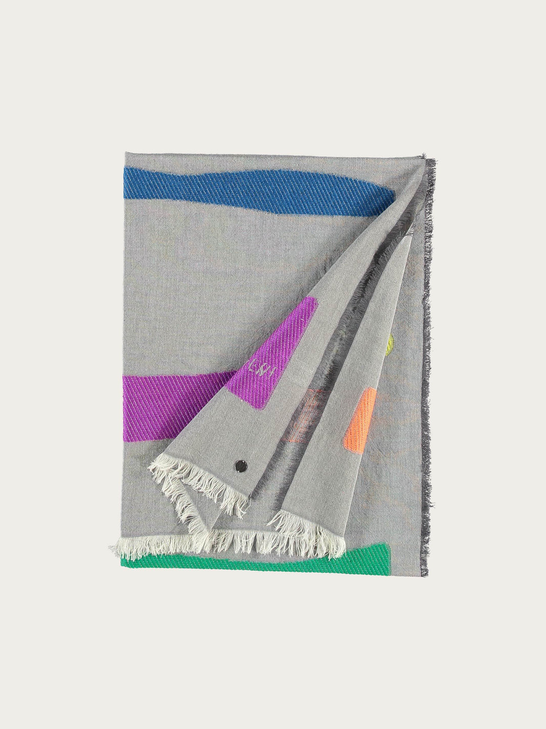 Stola DU MUSST KÄMPFEN! mit Regenbogen-Streifen aus Baumwolle