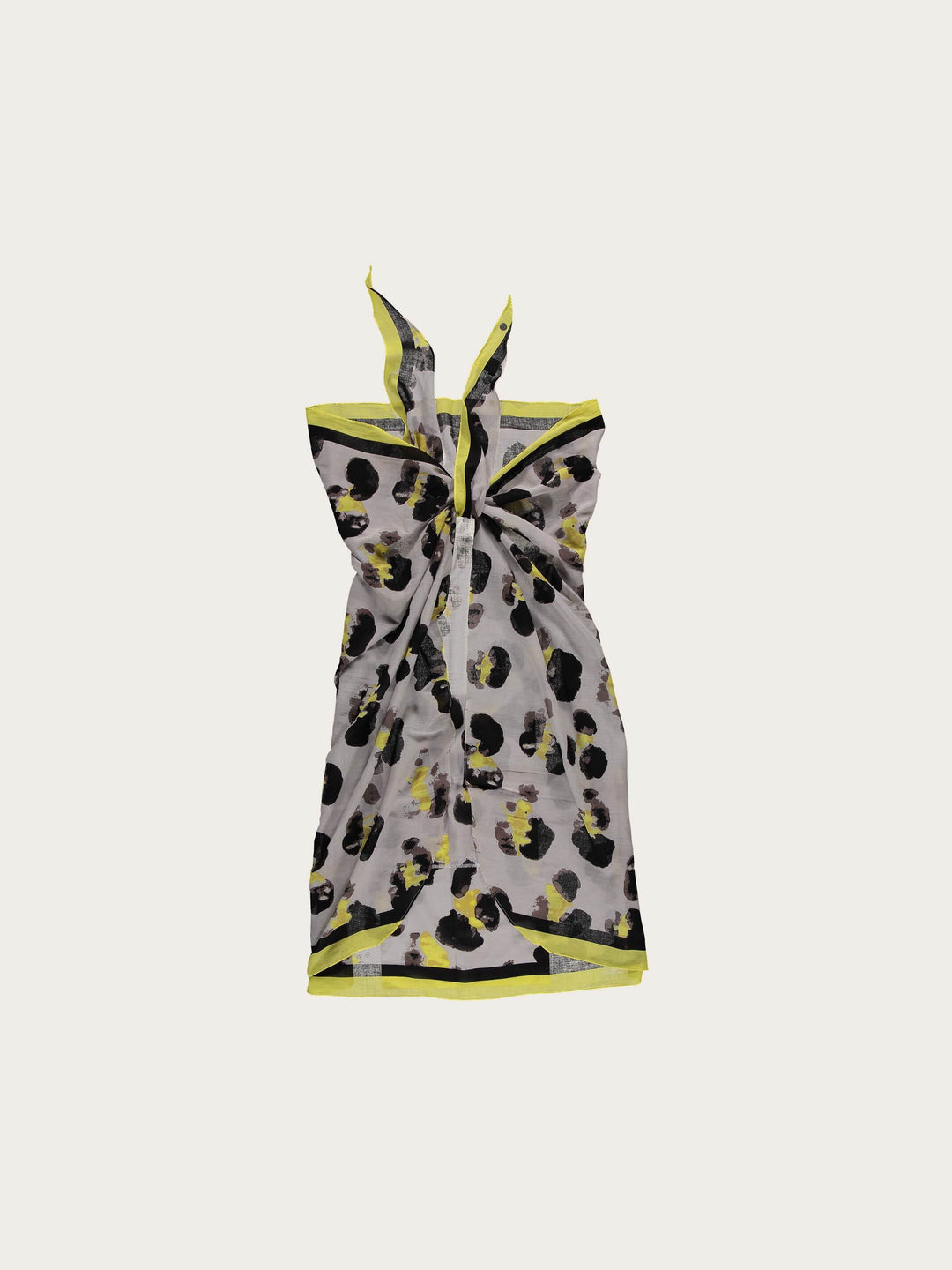 Pareo mit Leo-Print aus reiner Baumwolle