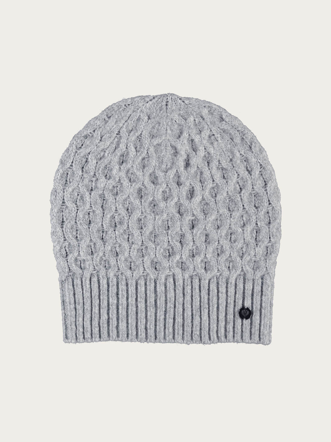 Strickmütze mit 3D-Effekt in Wollmischung