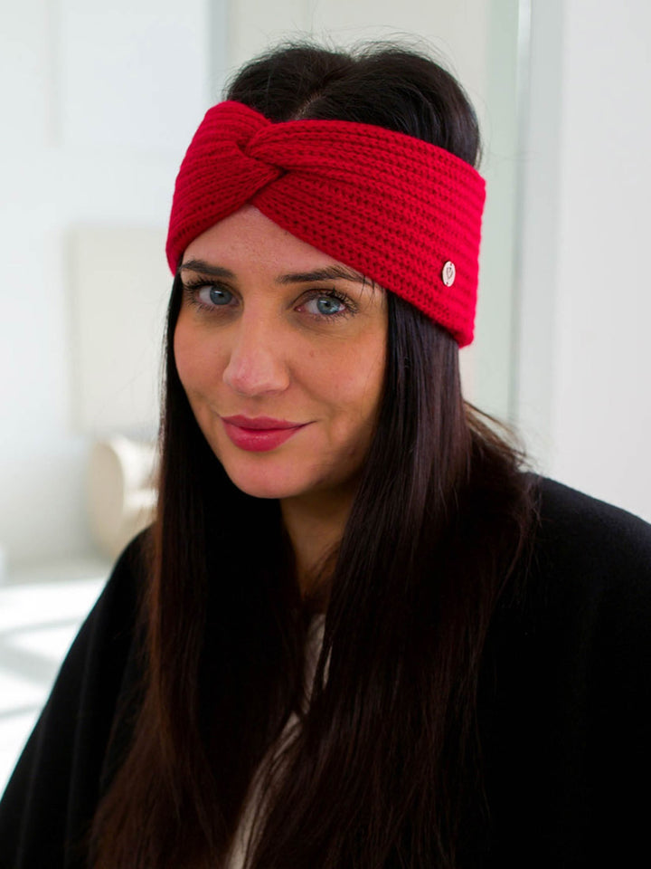 Grobstrick-Stirnband aus reinem Kaschmir