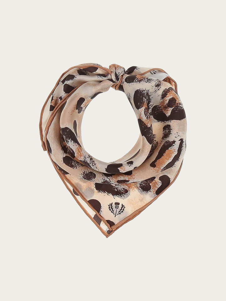 Nickituch aus reiner Seide mit Animal Print