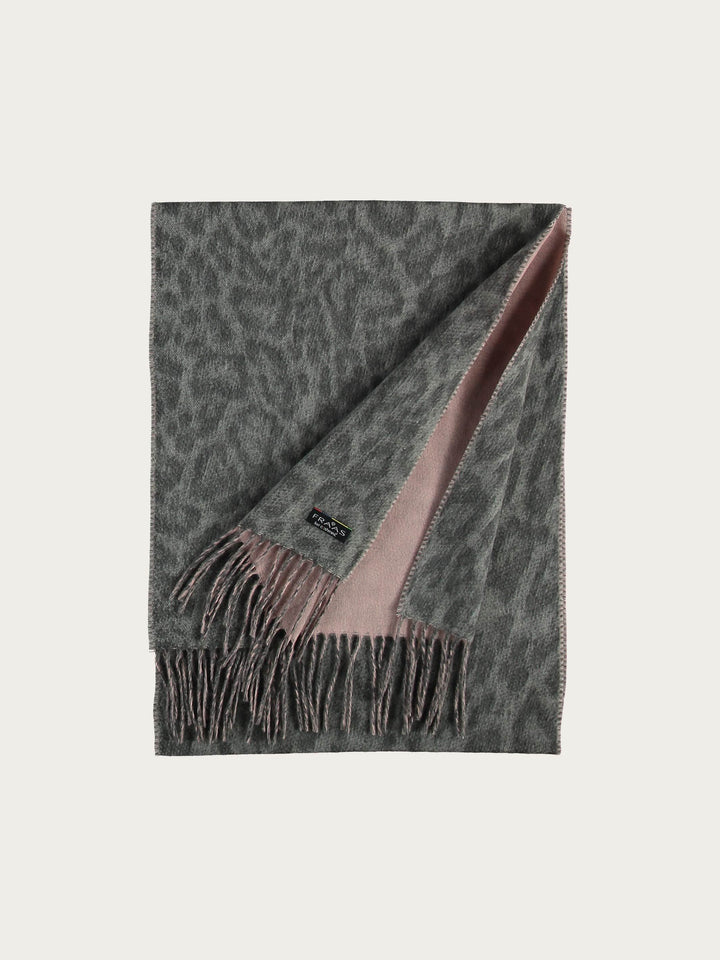 Cashmink-Schal mit Leo-Design und zwei unterschiedlichen Seiten