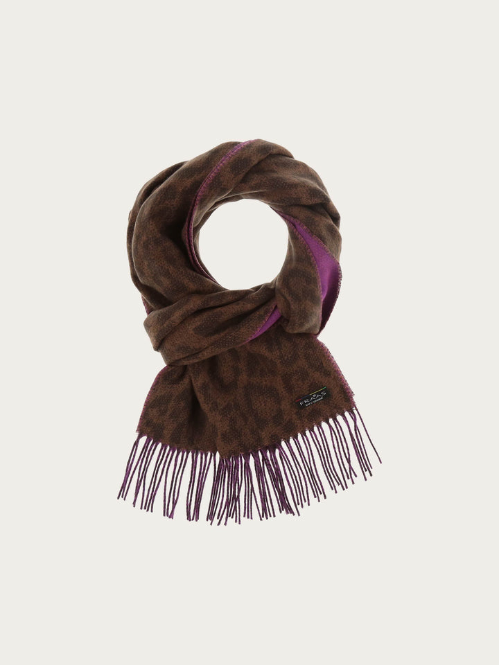 Cashmink-Schal mit Leo-Design und zwei unterschiedlichen Seiten