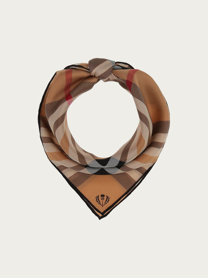 Nickituch mit FRAAS Plaid Karo aus reiner Seide
