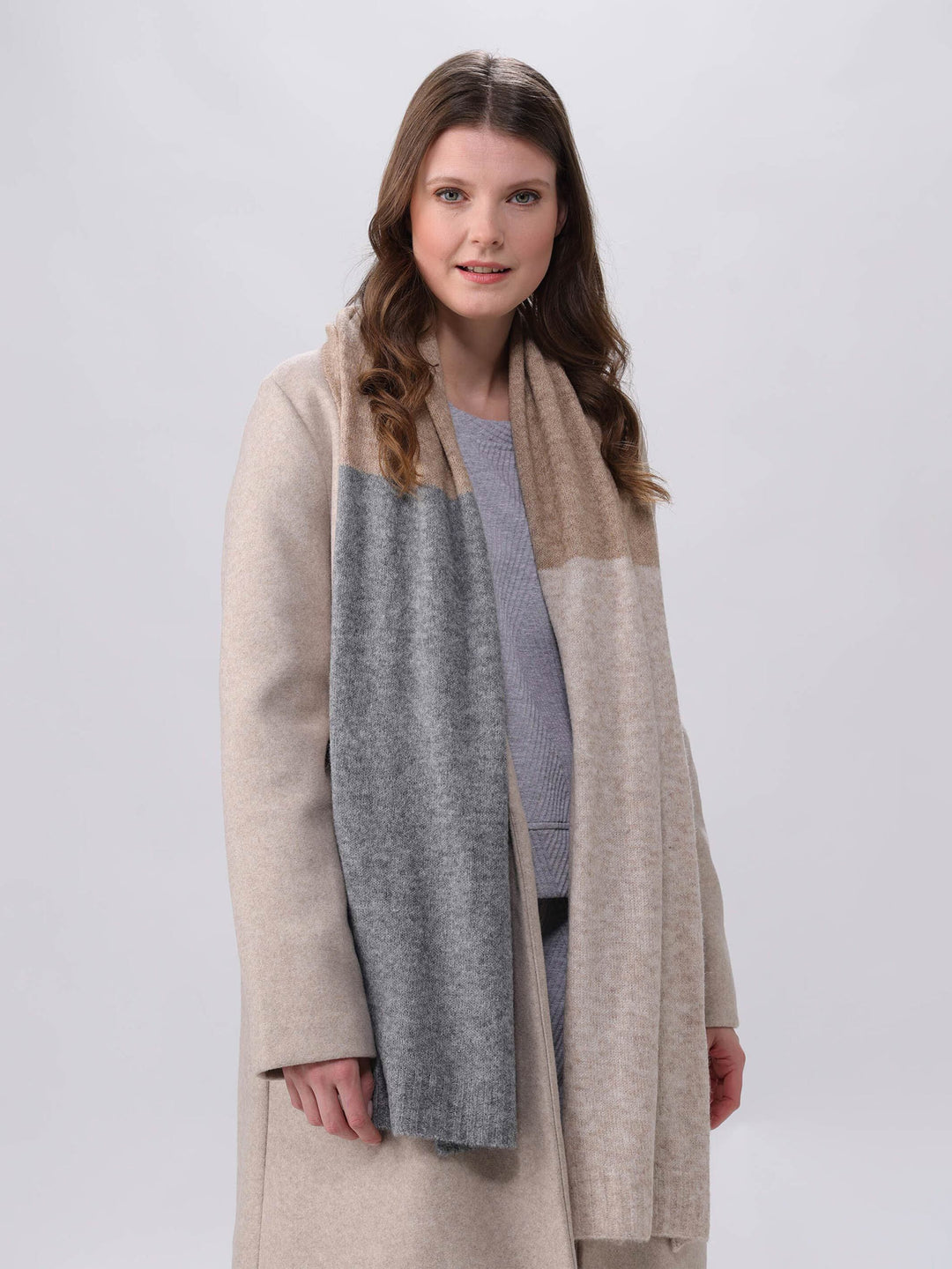 Sustainability Edition - Gestrickter Schal mit Blockstreifen