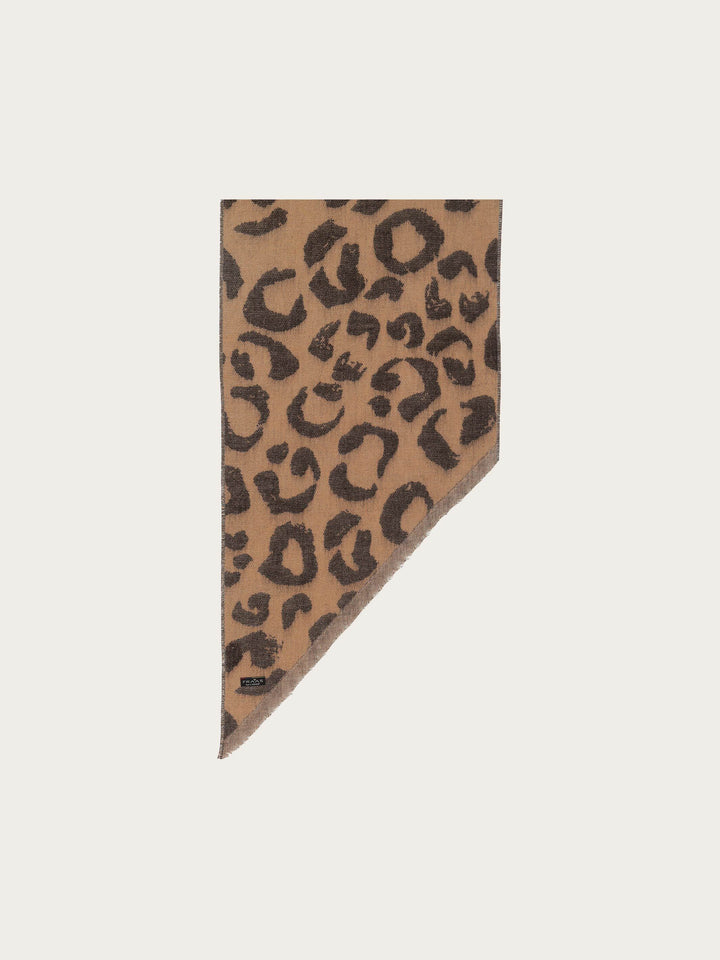 Cashmink-Schal mit Leo-Design und Bias Cut - Made in Germany