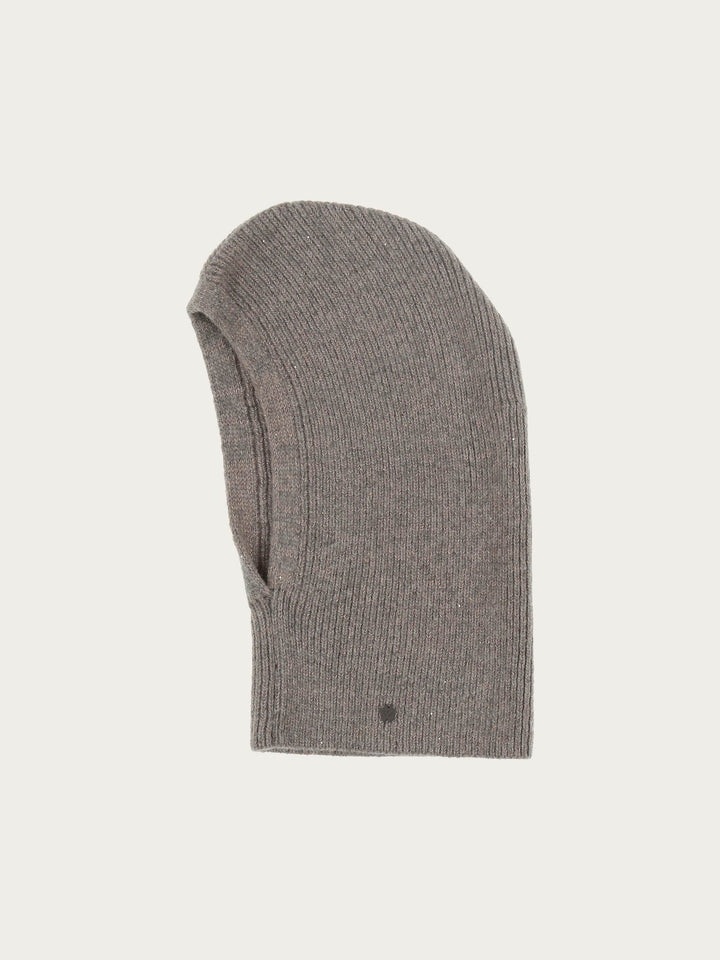 Strick-Kapuzenschal mit zartem Glitzer