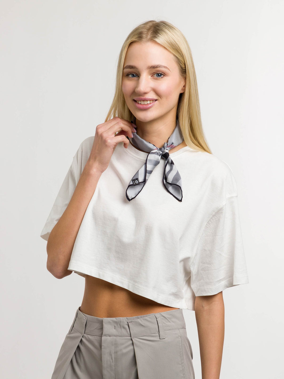 Nickituch mit FRAAS Plaid Karo aus reiner Seide