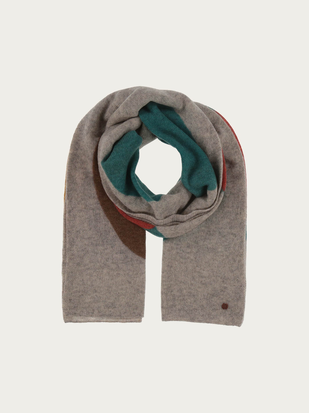 Strickschal mit XL-Punkten aus reiner Wolle