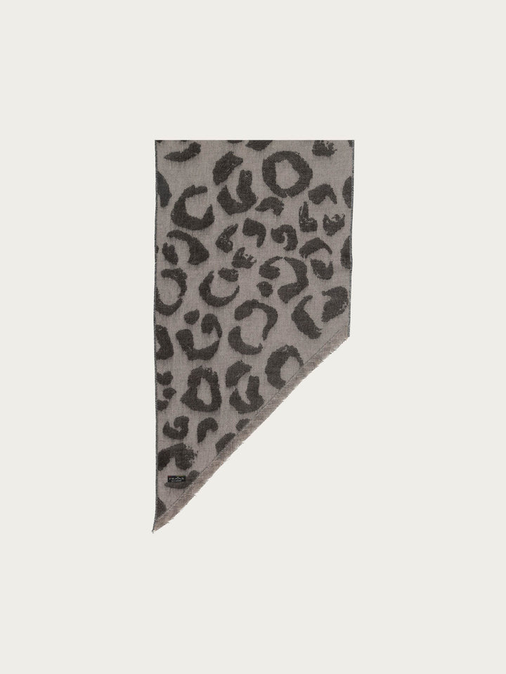Cashmink-Schal mit Leo-Design und Bias Cut - Made in Germany