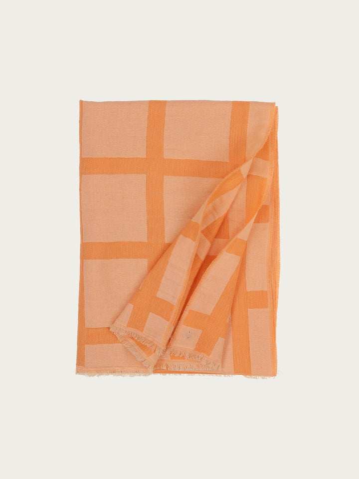 Sustainability Edition - Stola mit XL-Karo in Wollmischung