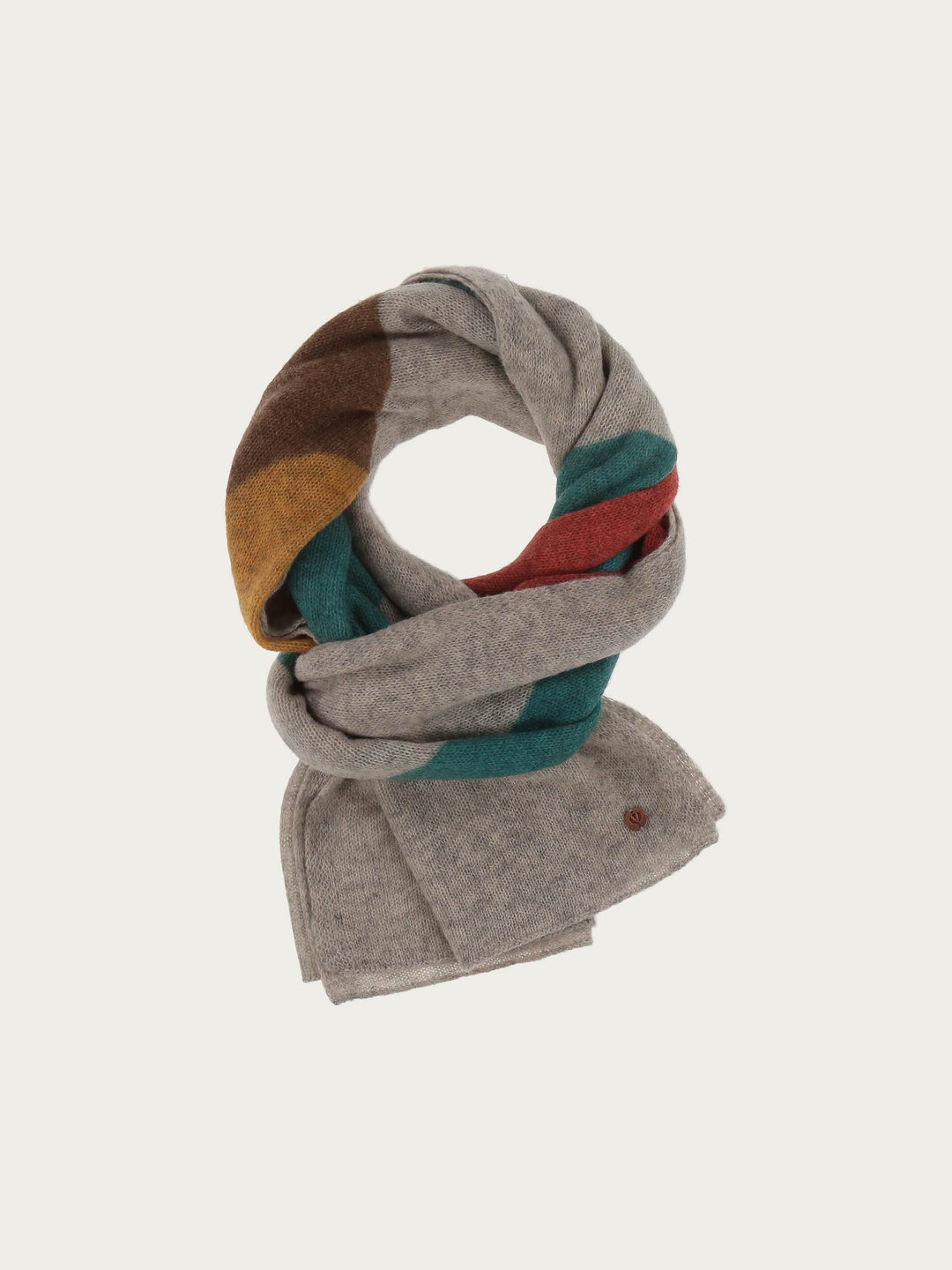 Strickschal mit XL-Punkten aus reiner Wolle