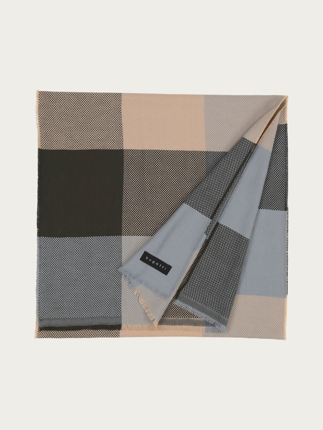 bugatti Schal mit Karo-Design aus Baumwolle