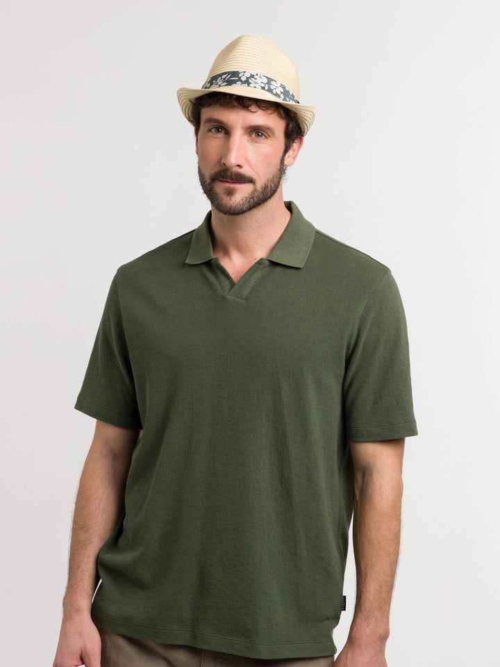 bugatti Trilby mit sommerlichem Blüten-Print am Hutband