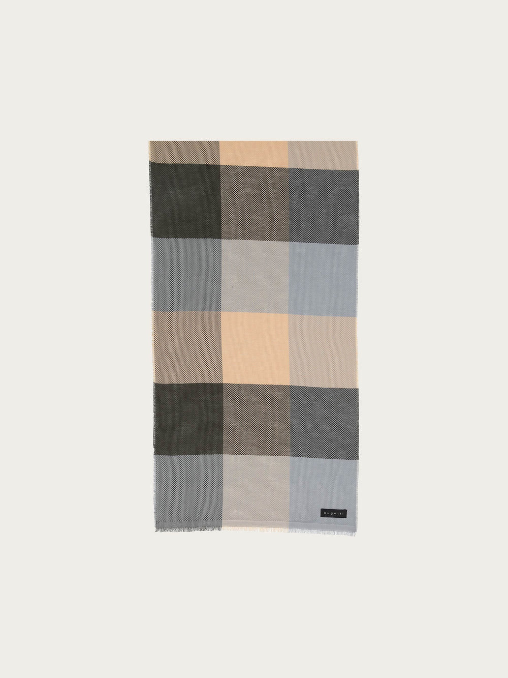 Bugatti Schal mit Karo-Design aus Baumwolle