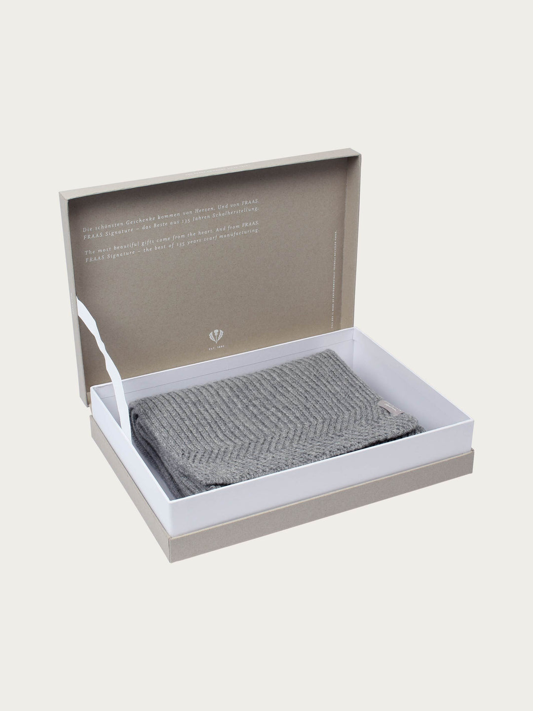 Grobstrick Kaschmir-Schal in Geschenkbox