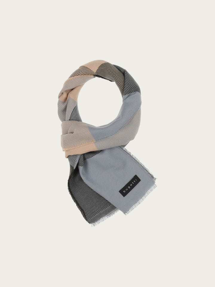 bugatti Schal mit Karo-Design aus Baumwolle