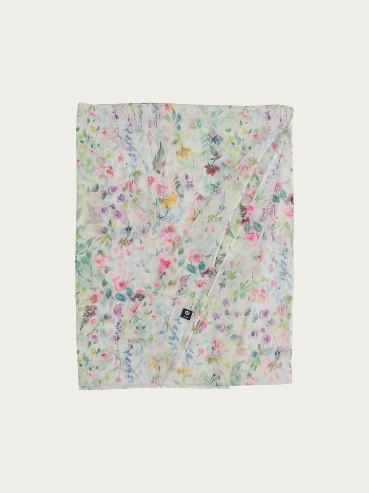Schal mit zartem Blumen-Design