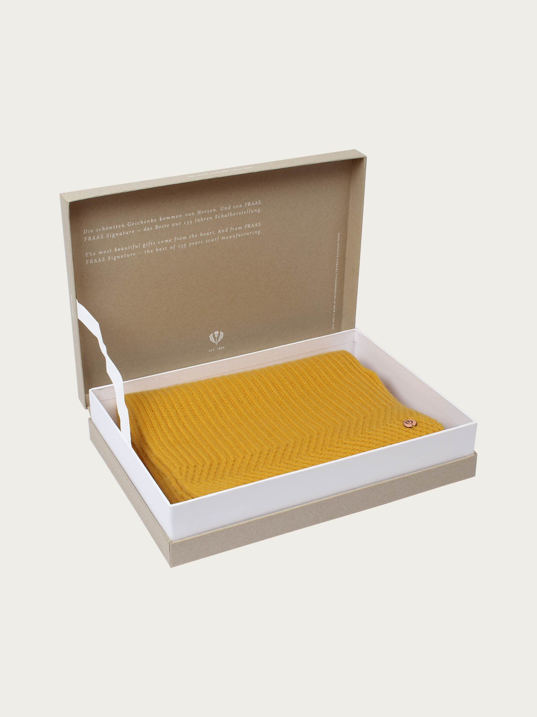 Grobstrick Kaschmir-Schal in Geschenkbox