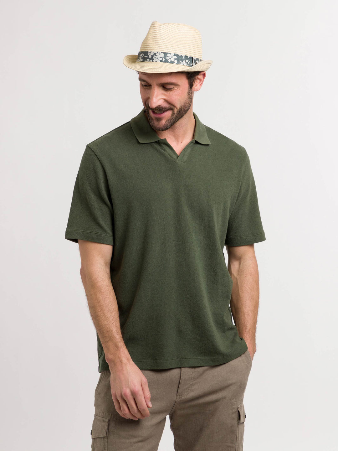 bugatti Trilby mit sommerlichem Blüten-Print am Hutband