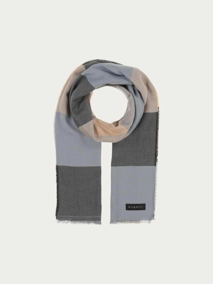 bugatti Schal mit Karo-Design aus Baumwolle