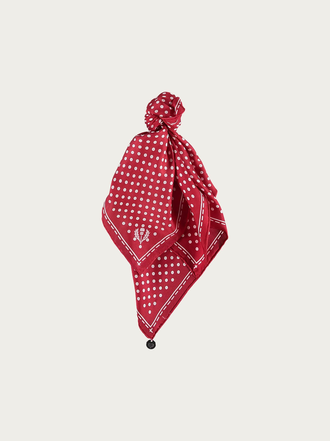 Gepunktetes Nickituch aus reiner Seide