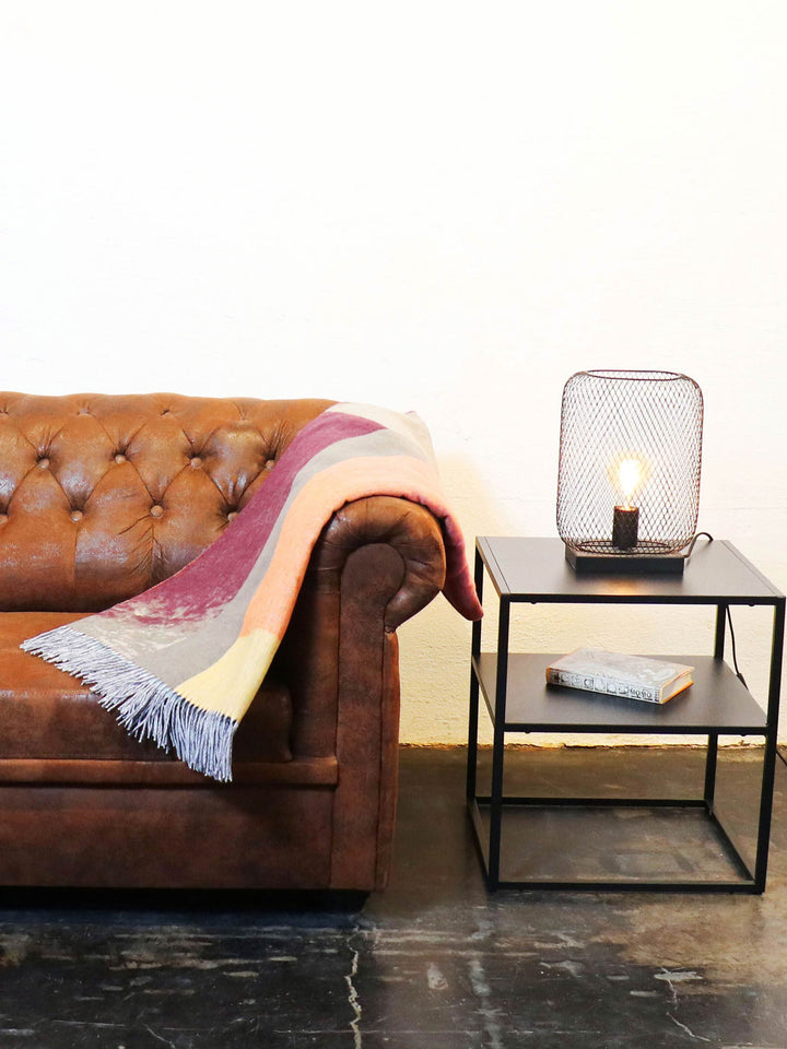 Cashmink-Decke mit Colour Block Design - Made in Germany