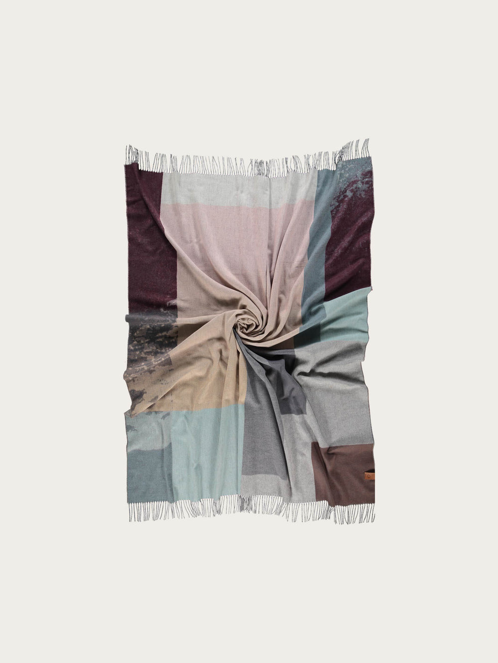 Cashmink-Decke mit Colour Block Design - Made in Germany